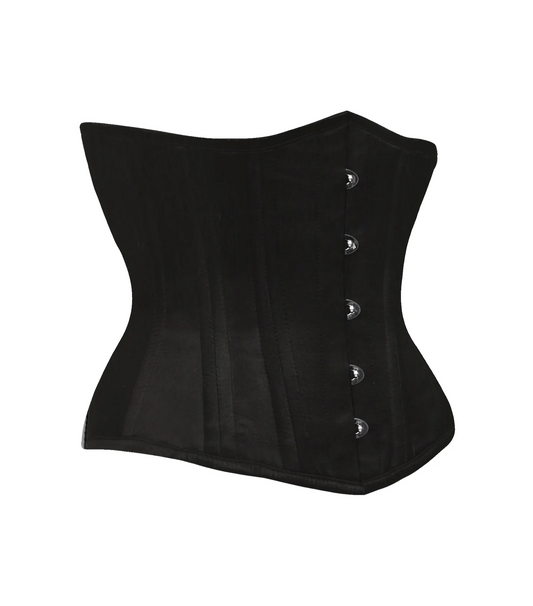 The Underbust No. 1 - Black Cotton Authentic Handmade Corset