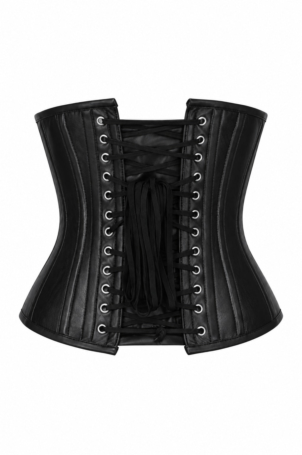 The Nightfall Underbust - Genuine Nappa Leather Clasp Handmade Corset