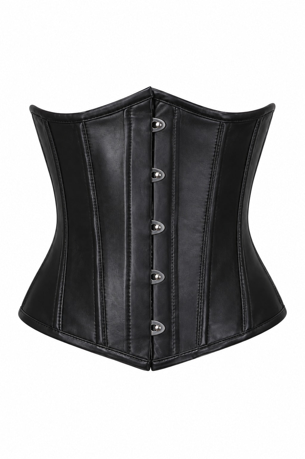 The Nightfall Underbust - Genuine Nappa Leather Clasp Handmade Corset